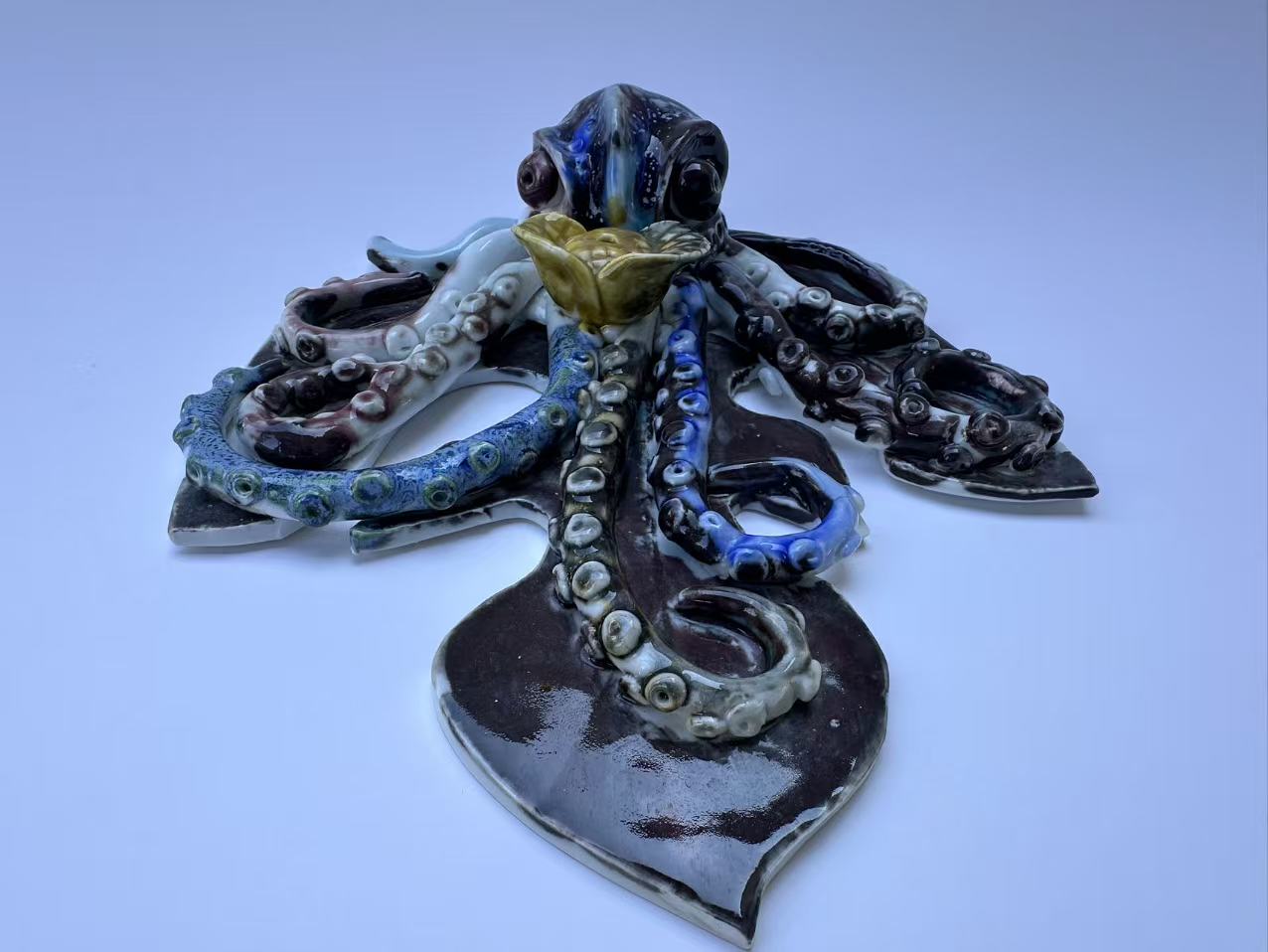 Handmade Colorful Octopus Art Sculpture
