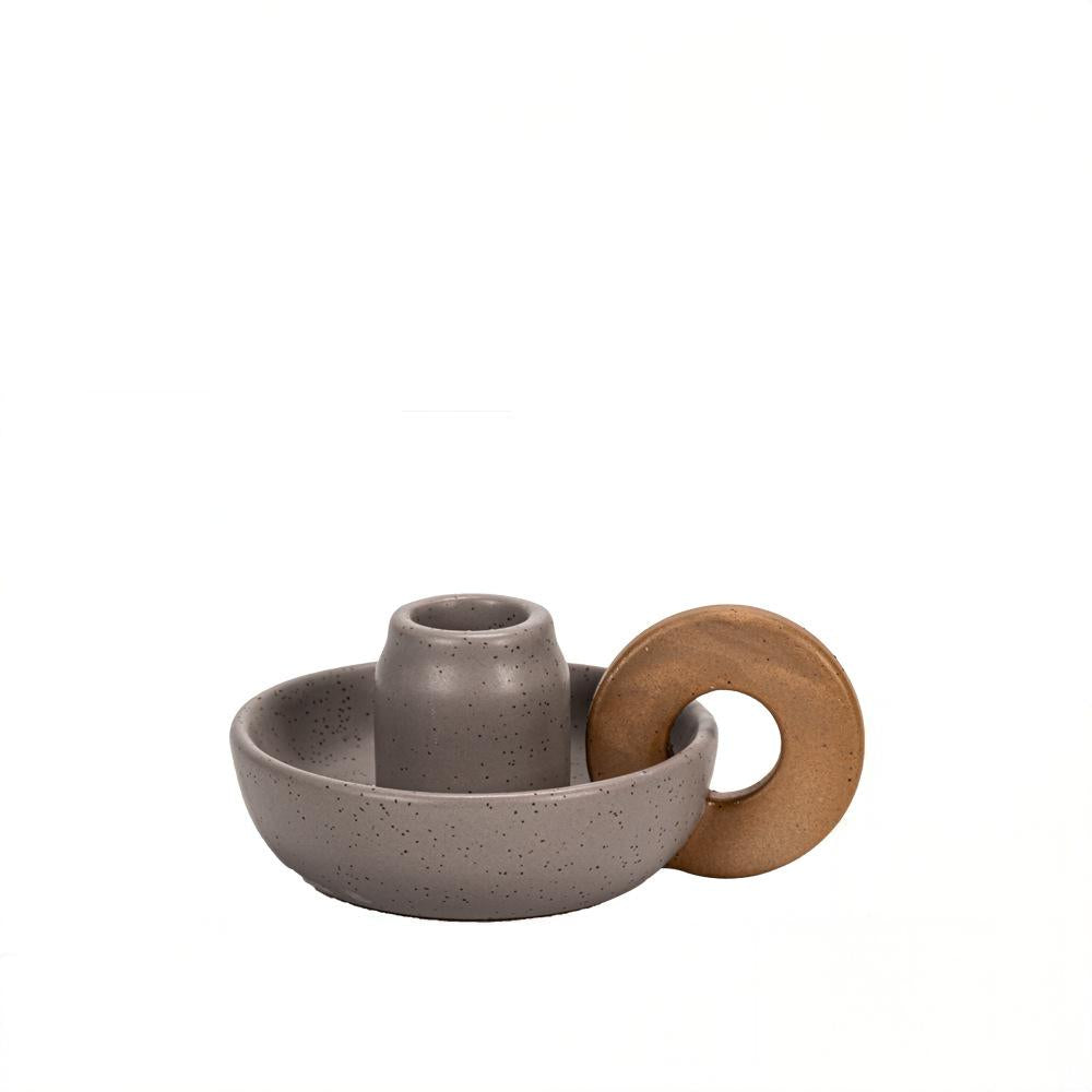 Modular Raw Ceramic Candle Holder | Sculptural Nesting Design | Wabi-Sabi & Modern Home Decor