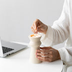 Raw Fired Ceramic Candle Holder | Waisted Pinch Pot Design | Minimalist & Wabi-Sabi Home Decor