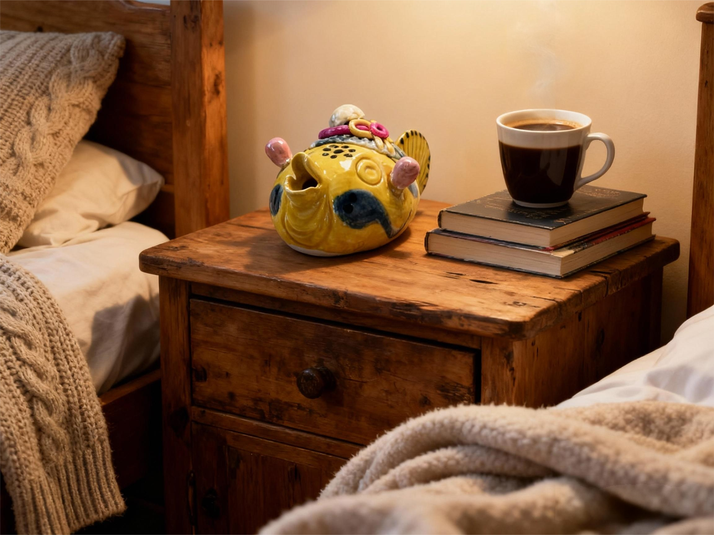 Whimsical Yellow Handmade Fish