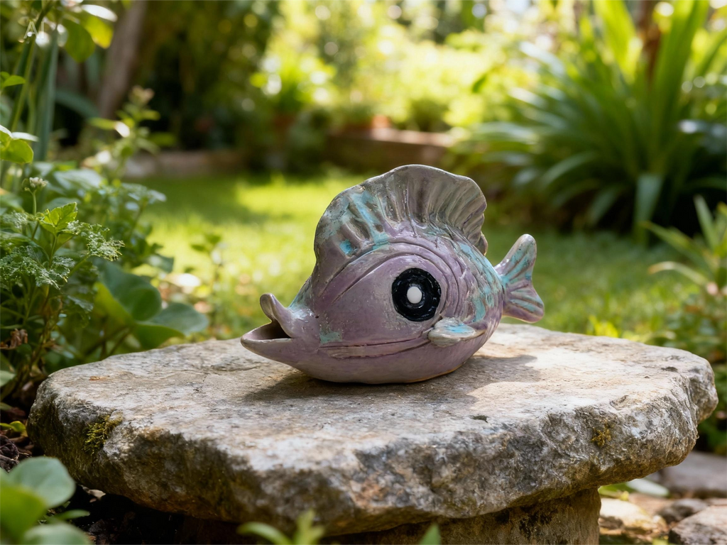 Big-Eyed Lavender Handmade Fish