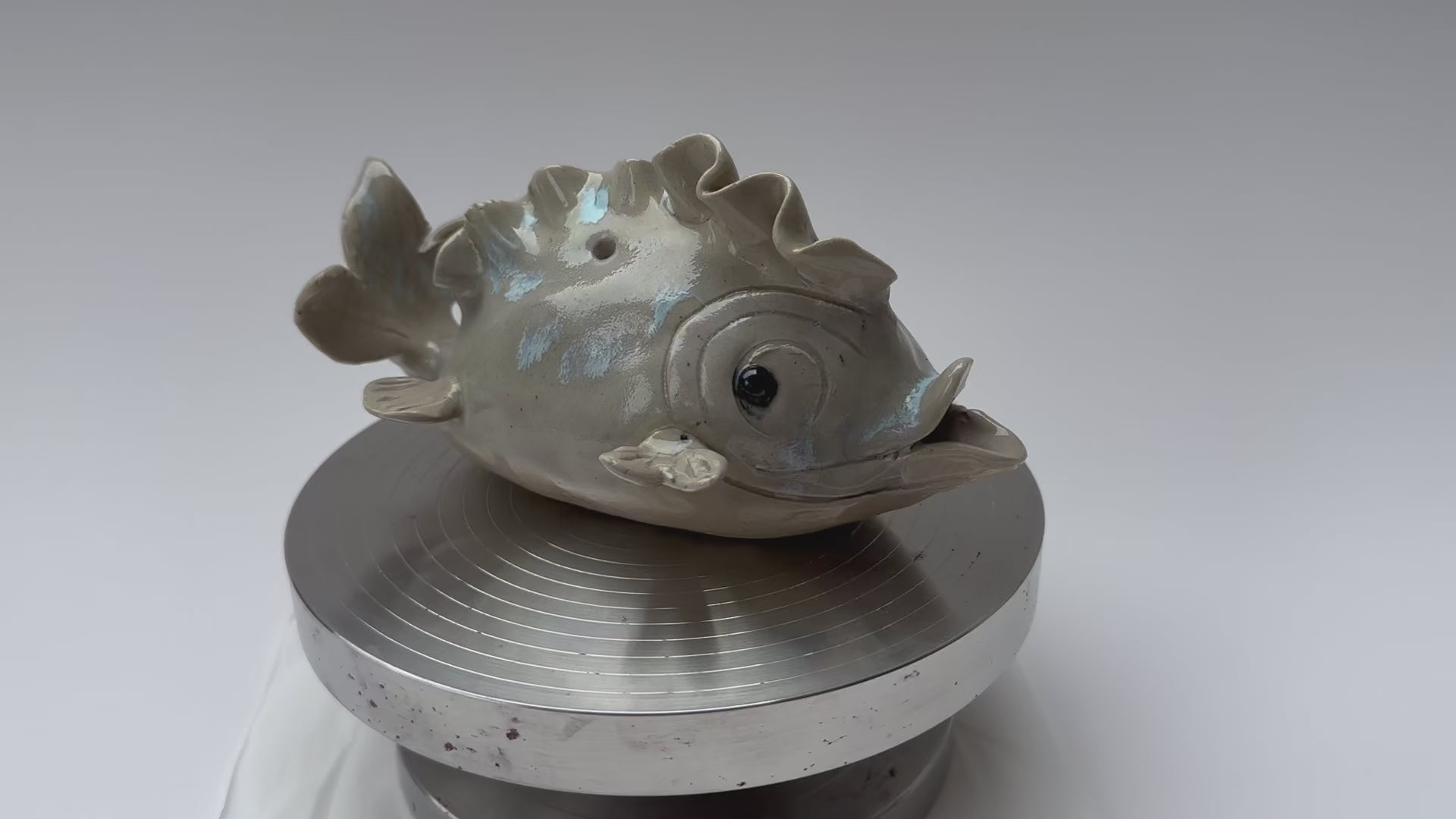 Unique Gray-Blue Handmade Fish