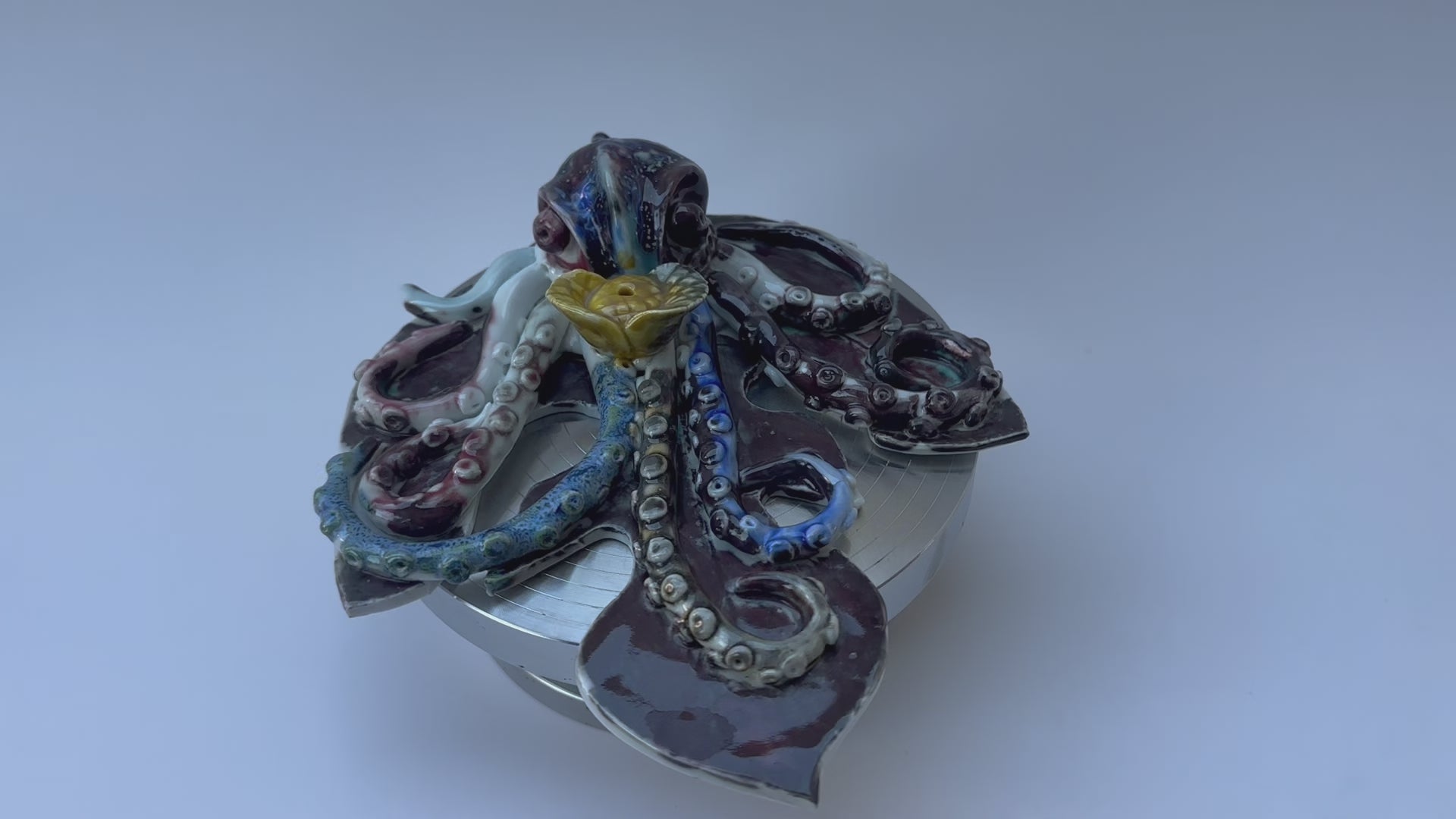 Handmade Colorful Octopus Art Sculpture