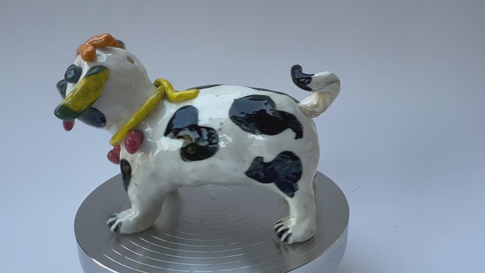 Handmade Colorful Dog Art Sculpture