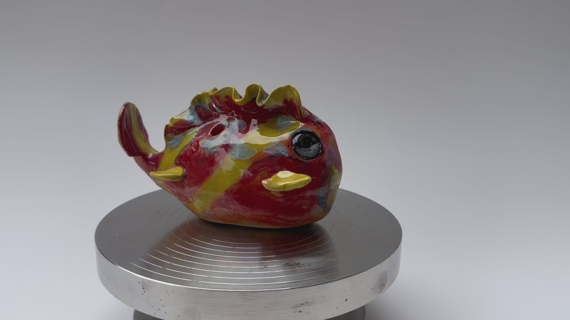 Playful Red-Yellow Handmade Fish